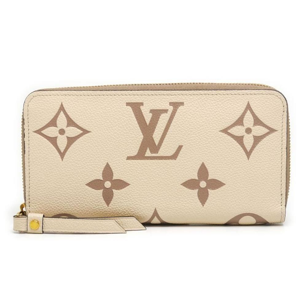 Zippy Wallet Round Zip Long Wallet with Storage Bag Monogram Implant